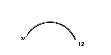 Picture of 38mm, 3/8 Circle Taper Point Suture Needle - Style 106-12