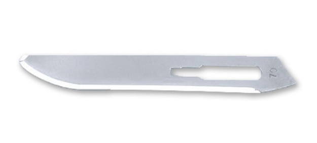 Picture of #70XT Non-Sterile Carbon Steel Scalpel Blades -<br> Box of 100