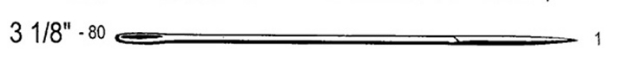 Picture of 80mm, Glovers Straight Cutting Suture Needle - Style 104-1