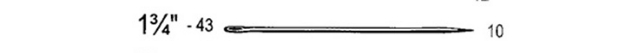 Picture of 43mm, Glovers Straight Cutting Suture Needle - Style 104-10
